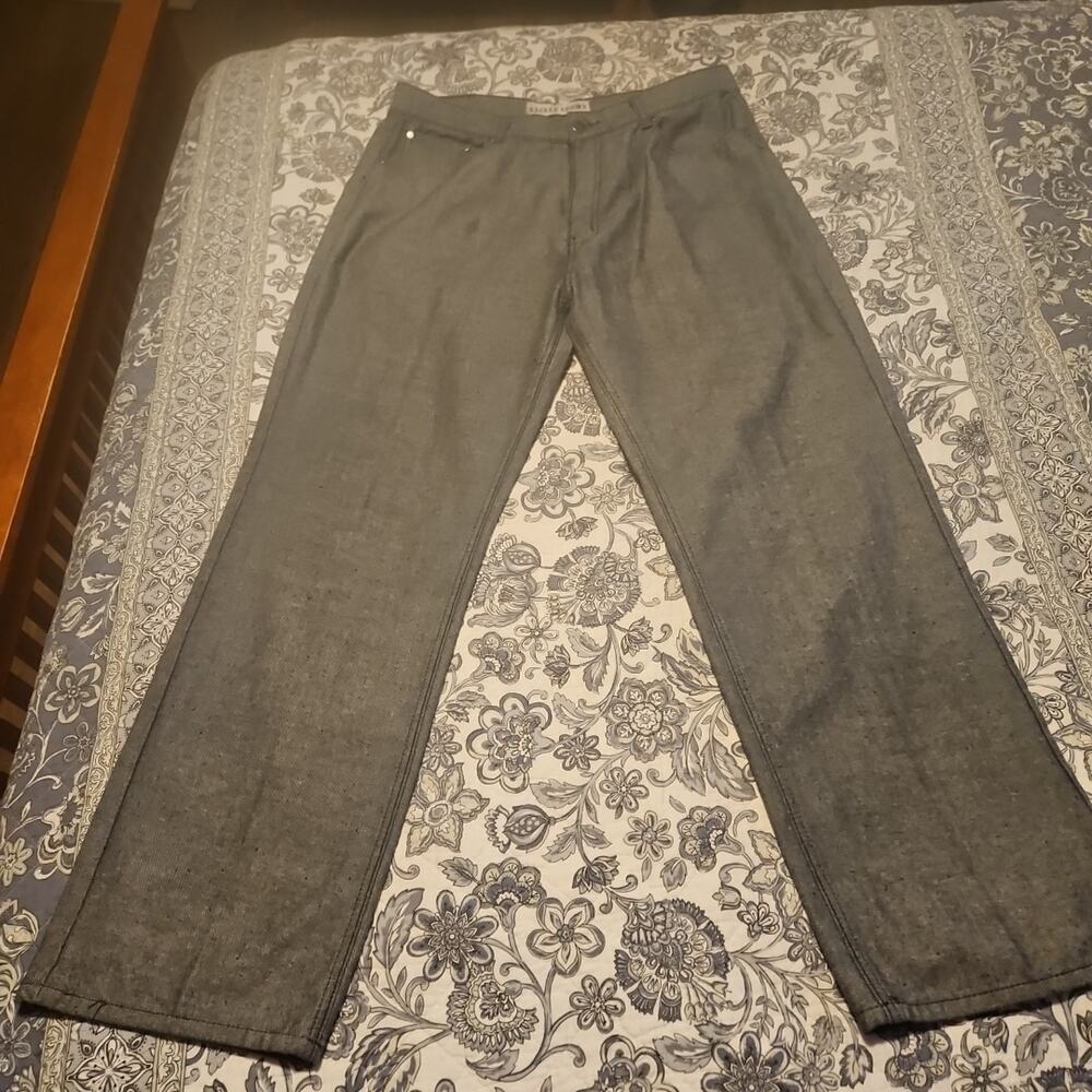 Sacred Crown Jeans 40X30 Y2K Hip Hop Grey Jeans Embroidered Back Pockets